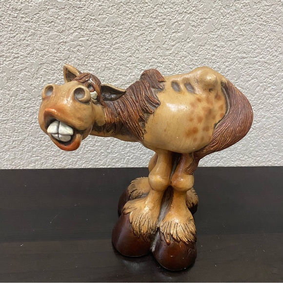 Rare Vintage 80’s BEASTIES Buster the Bay Horse John Raya Horse Donkey Figurine - Picture 5 of 16
